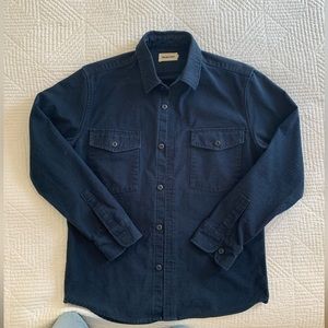 Taylor Stitch The Point Shirt in Navy Reverse Sateen